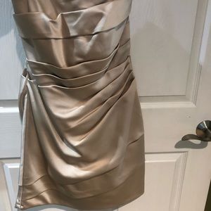 Strapless, size 10 dress, David’s bridal brand